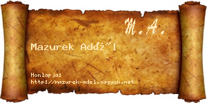 Mazurek Adél névjegykártya